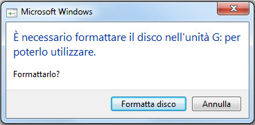 Gestione dispositivi Windows con pen drive sconosciuta