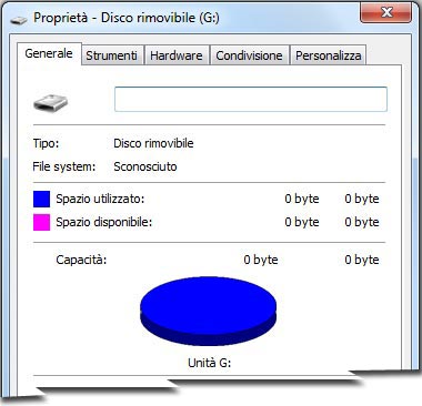 Pen drive inserita in porta USB del computer